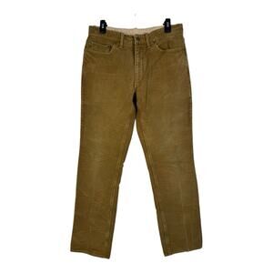 Vintage Polo Ralph Lauren Pants Mens 32x32 Brown Moleskin Cotton Suede Straight
